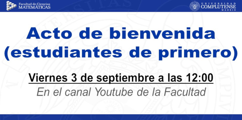 Acto de bienvenida para alumnos de primero