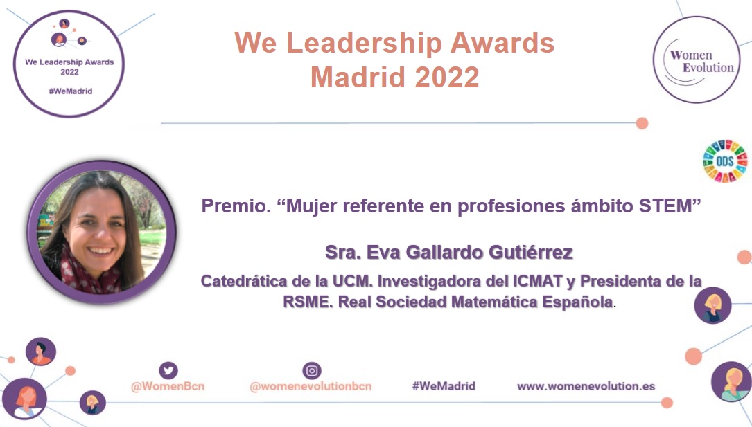 Prof. Eva Gallardo: Premio We Leadership Award 2022 a "Mujer referente en profesiones STEM"