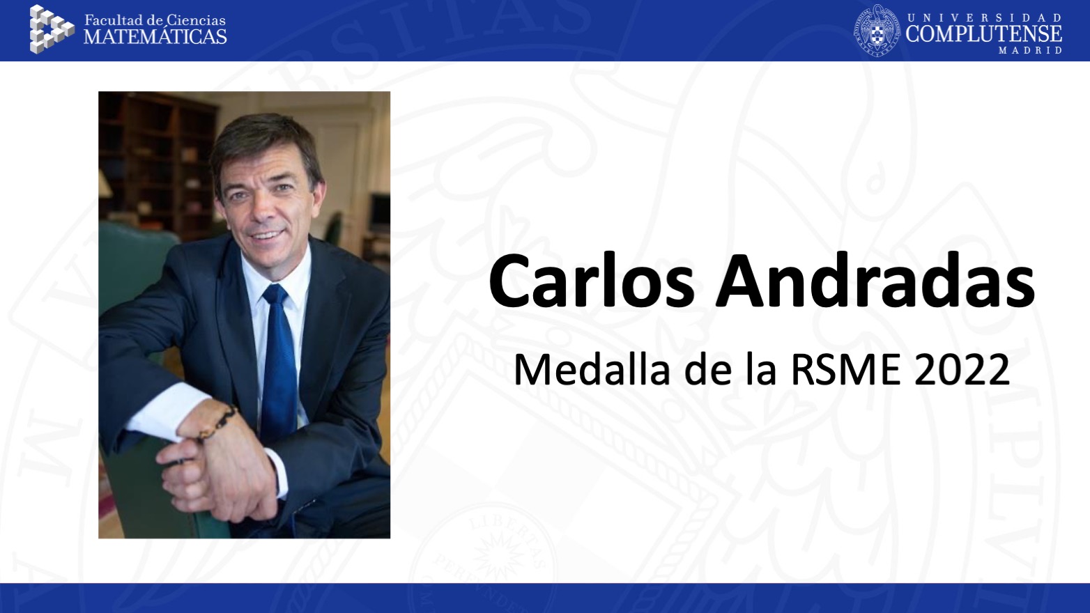 Carlos Andradas: Medalla de la RSME 2022
