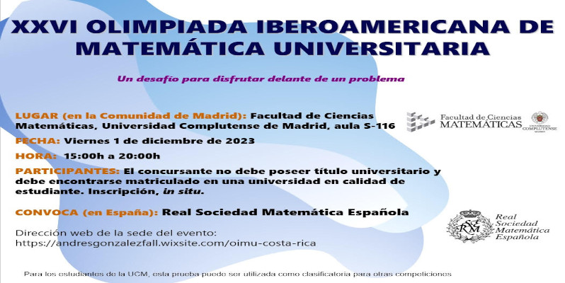 XXVI Olimpiada Iberoamericana de Matemática Universitaria