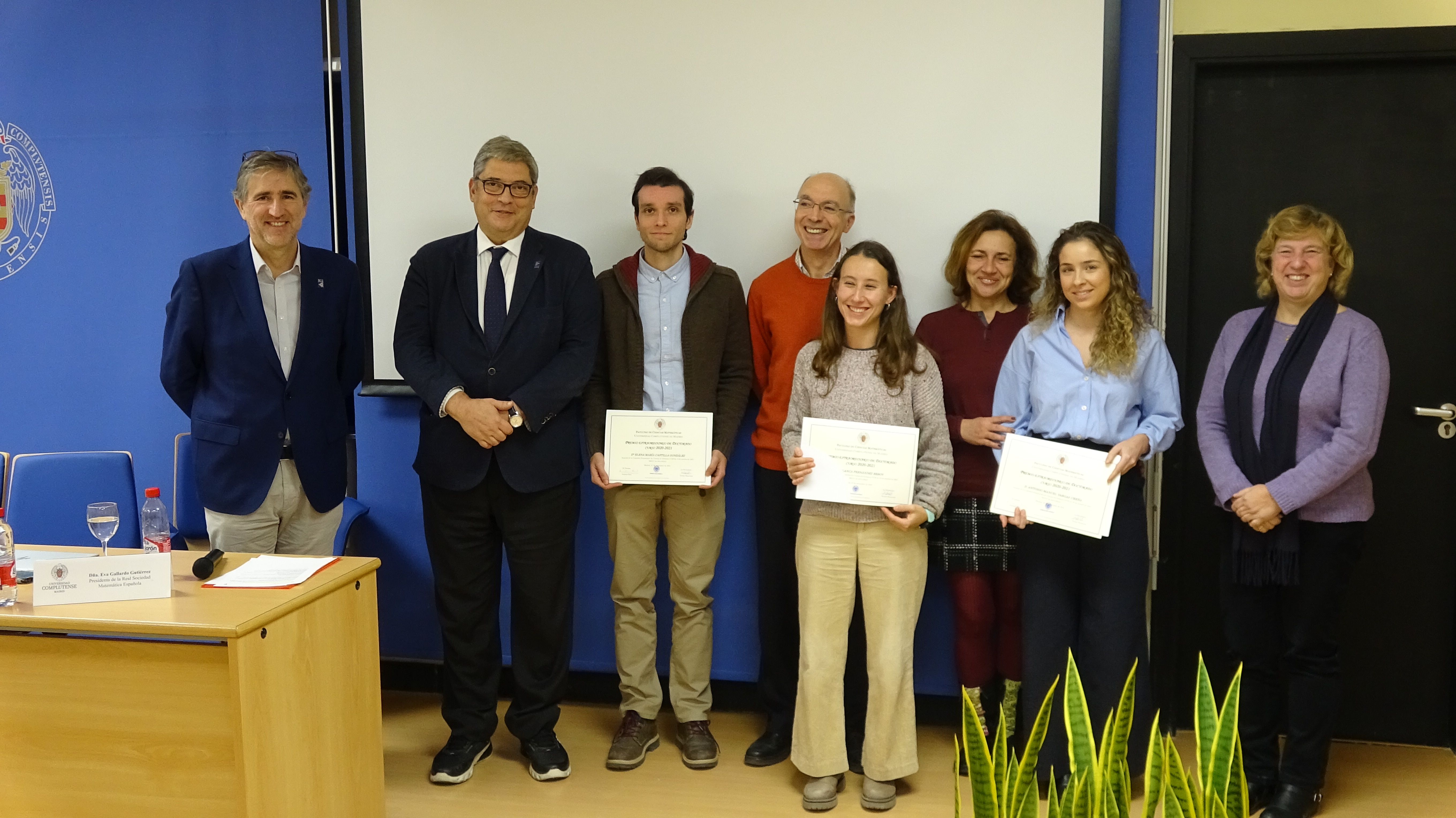 Entregados los Premios Extraordinarios de Doctorado en la Facultad de CC. Matemáticas