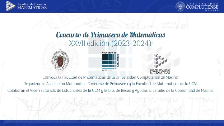 Concurso de Primavera de Matemáticas - Edición XXVII