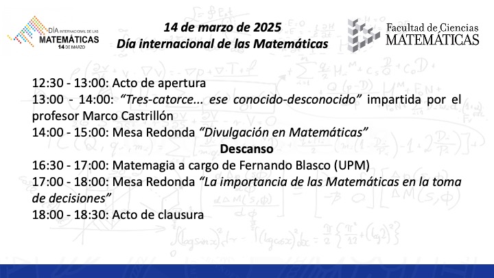 Jornada por el Día Internacional de las Matemáticas