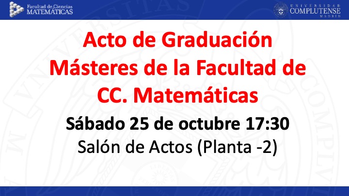 Acto de graduación de Másteres